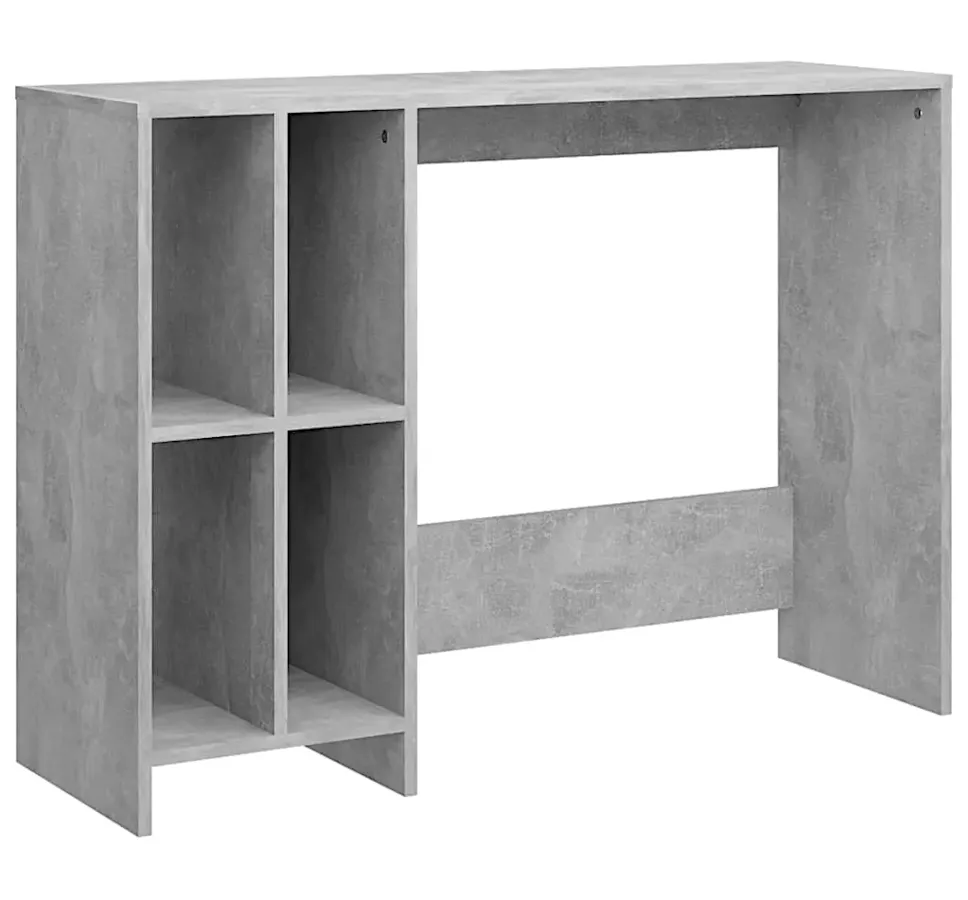 Elior Szare biurko z półkami na książki w kolorze betonu C1-M08