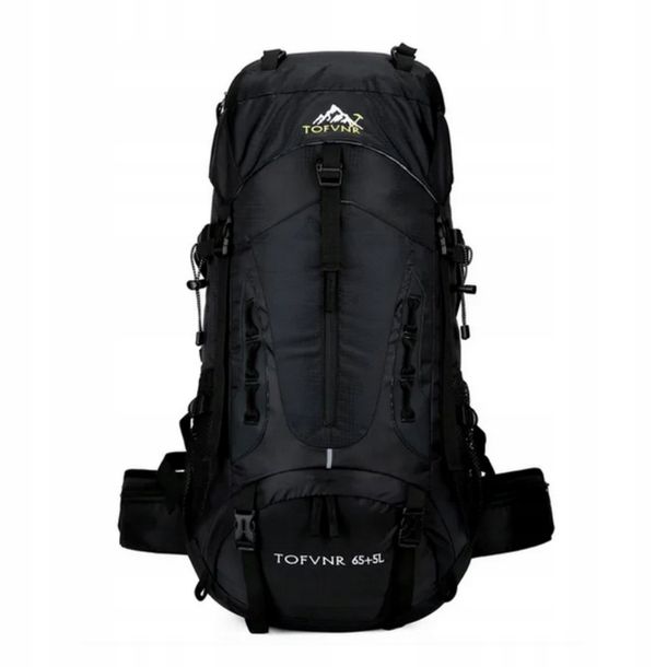 ﻿Plecak turystyczny trekkingowy plecak górski 70L Traper 3 BLACK