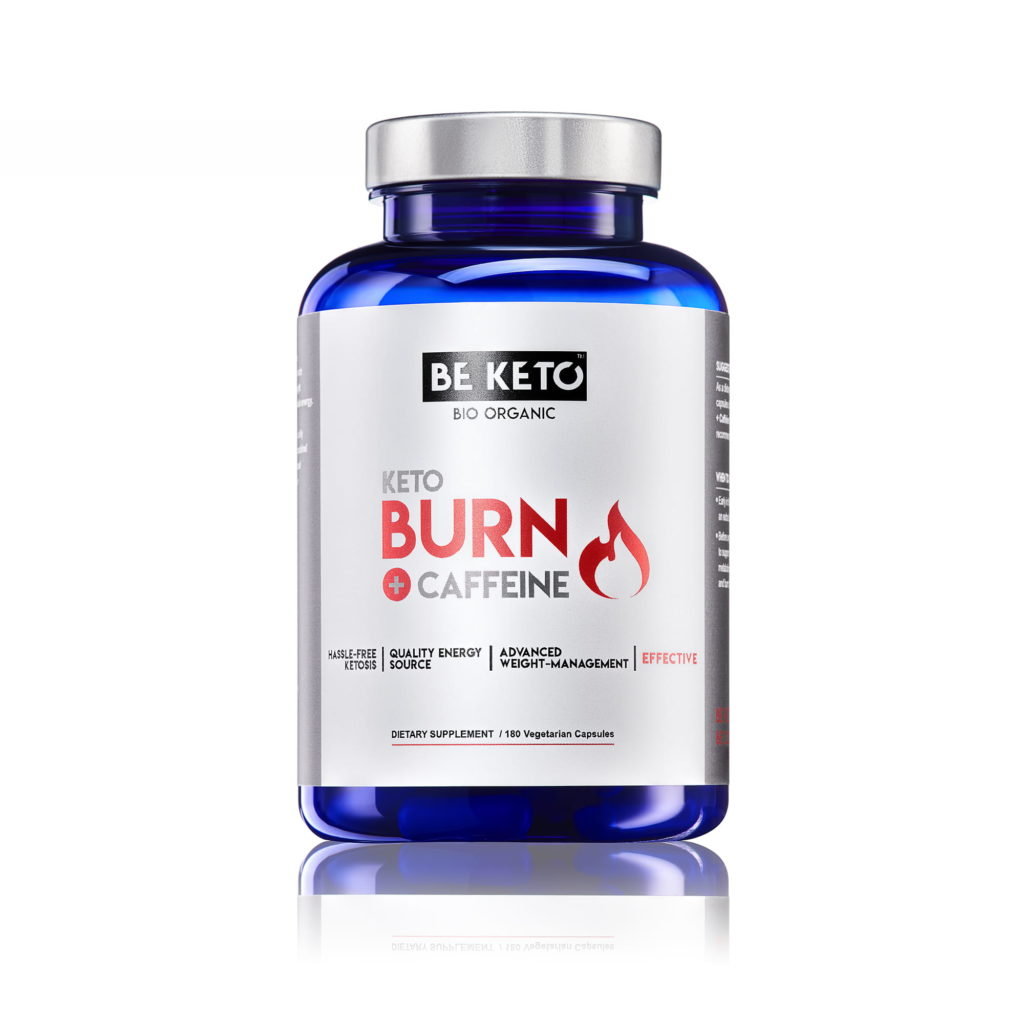 Suplement diety, BeKeto Keto Burn z Kofeiną – spalacz tłuszczu – 180 kapsułek