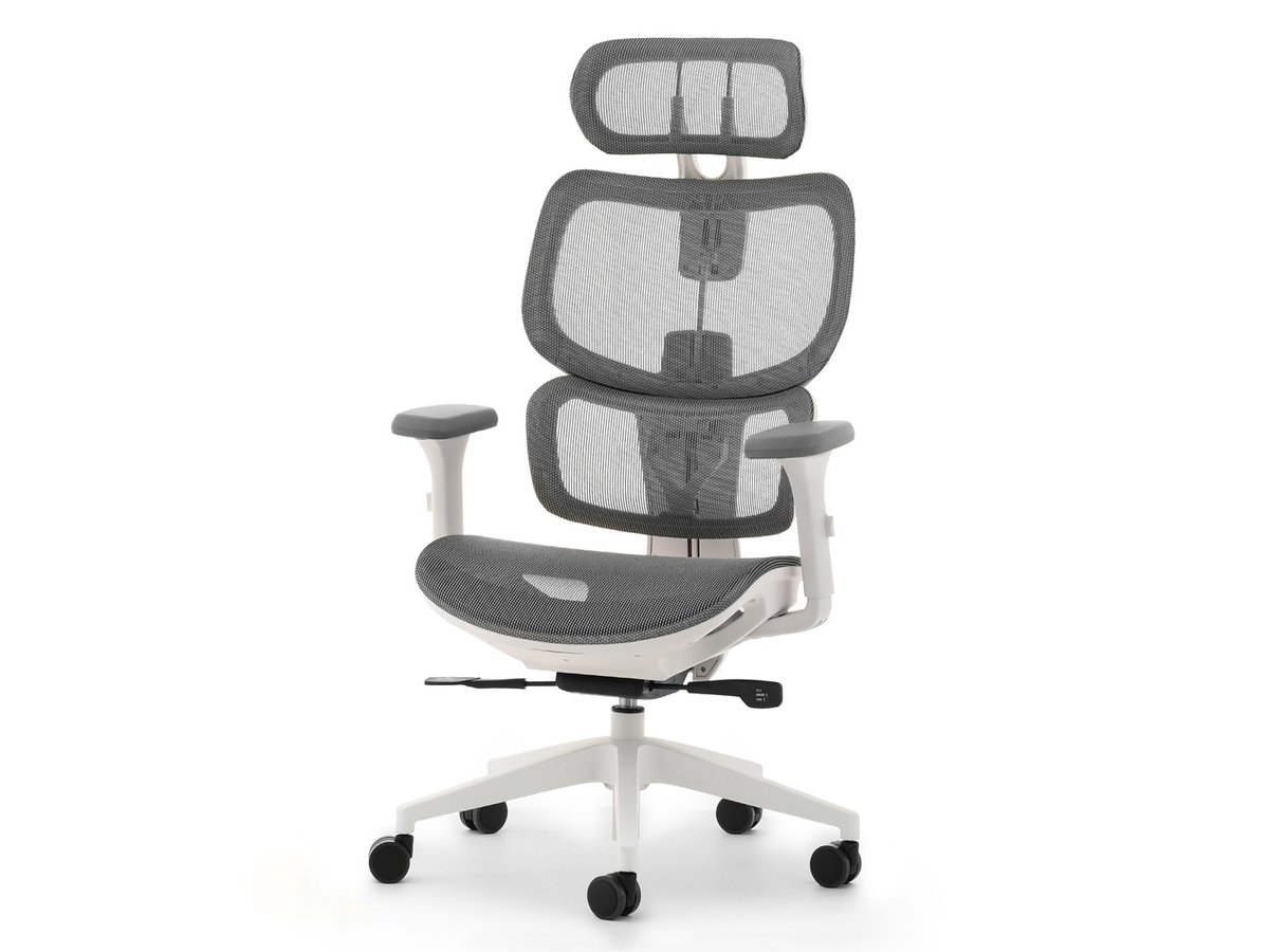 ERGONOMICZNY FOTEL DO BIURA REGULOWANY HANOI SZARY