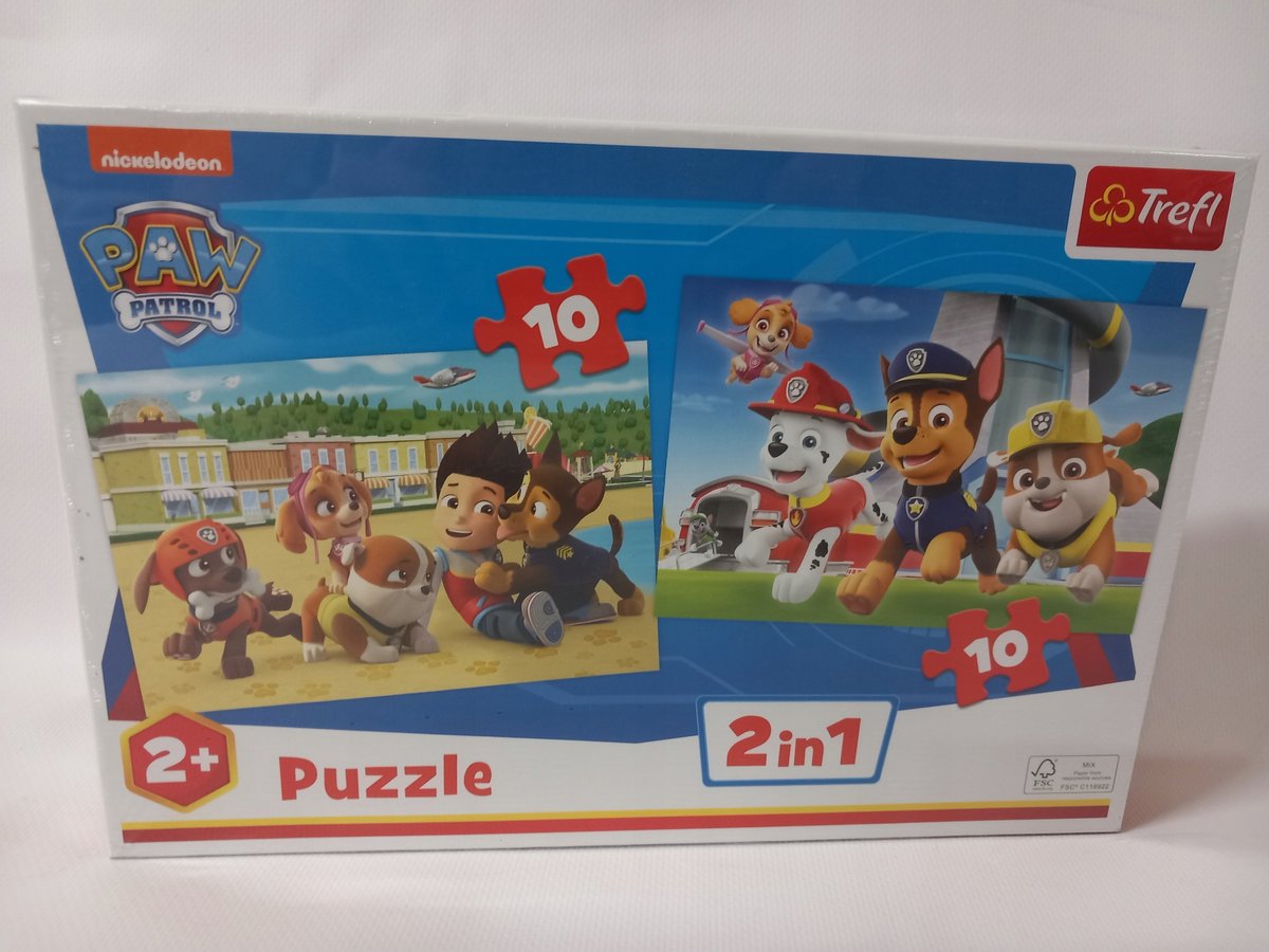 Puzzle 2x10 Drużyna Psi Patrol Trefl 93030