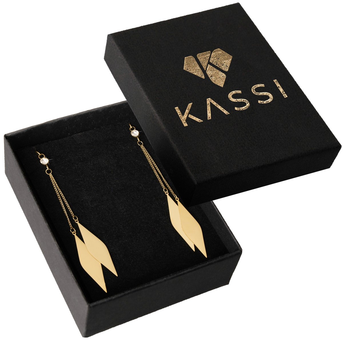 Eleganckie Kolczyki złote celebrytki stal chirurgiczna pozłacane