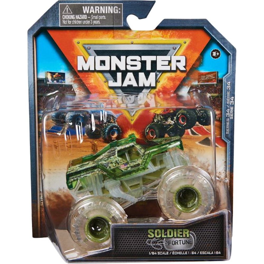 MONSTER JAM TRUCK AUTO TERENOWE SPIN MASTER SERIA 34 SOLDIER FORTUNE 1:64