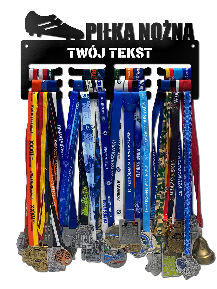 Wieszak na medale PIŁKA NOŻNA twoje imię dowolny tekst 61.1