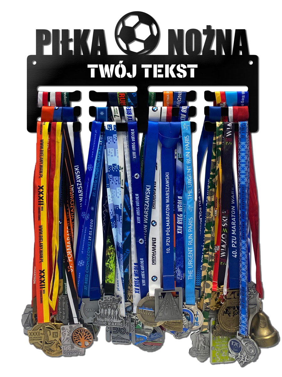 Wieszak na medale PIŁKA NOŻNA twoje imię dowolny tekst 54.1