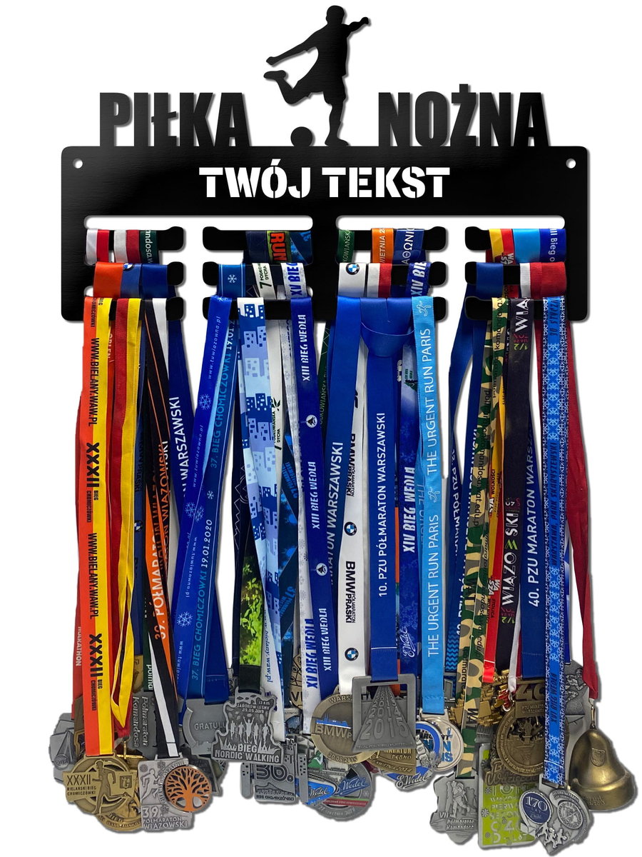 Wieszak na medale PIŁKA NOŻNA twoje imię dowolny tekst 53.1