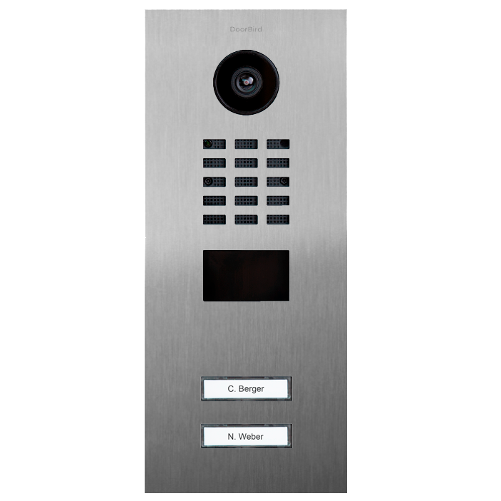 Wideodomofon IP dwuprzyciskowy  DoorBird D2102V szczotkowana stal nierdzewna V2A