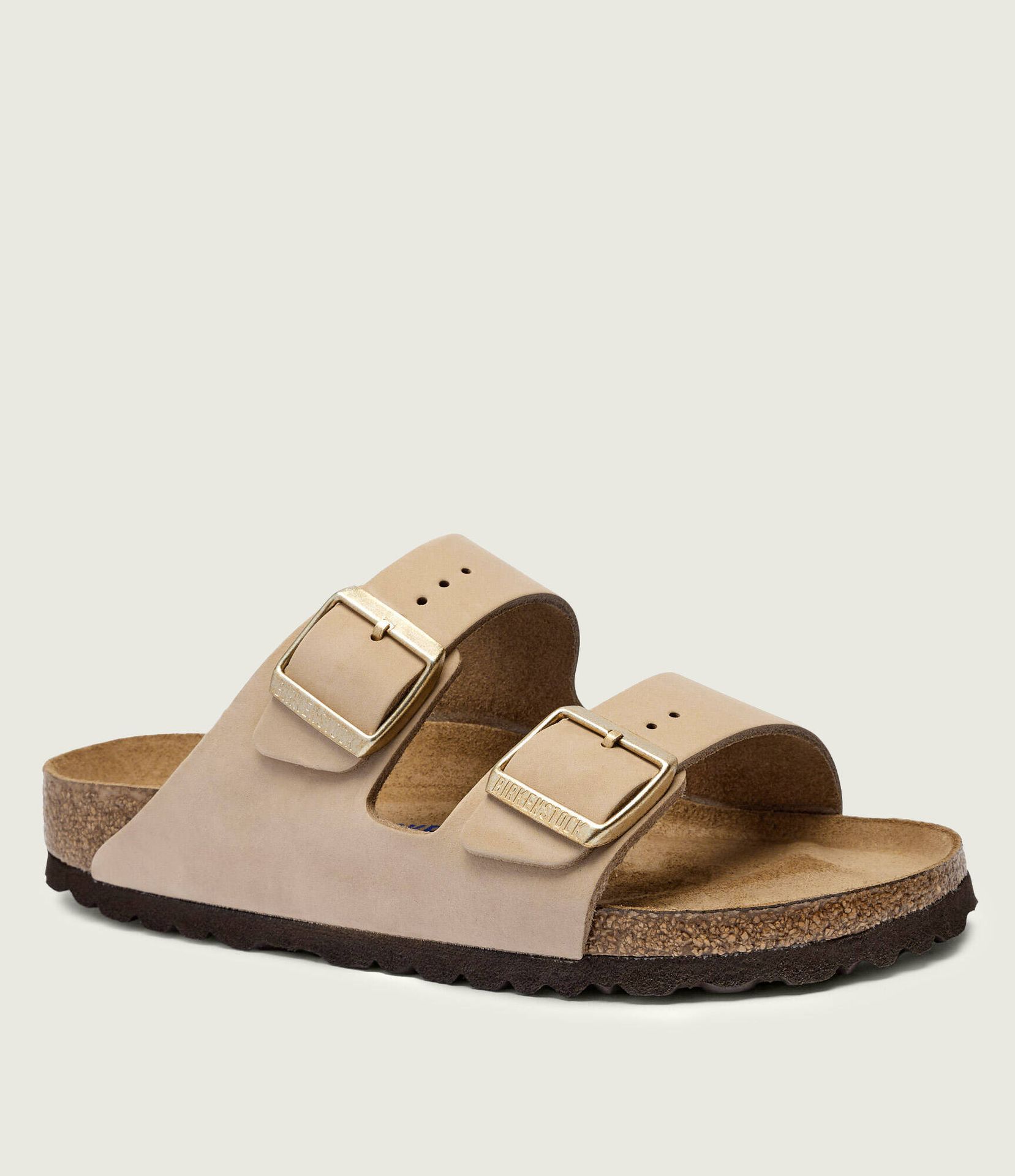 Birkenstock Skórzane klapki Arizona narrow fit soft footbed