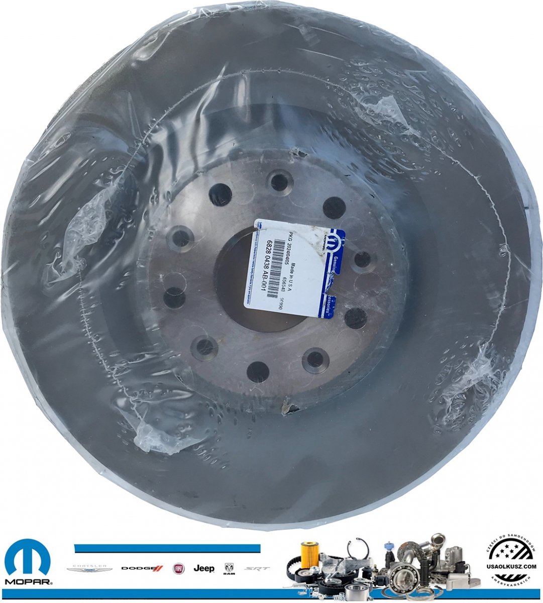 Oryginalna MOPAR tarcza hamulcowa przednia 350mm BR3 Chrysler Pacifica AWD 2020-