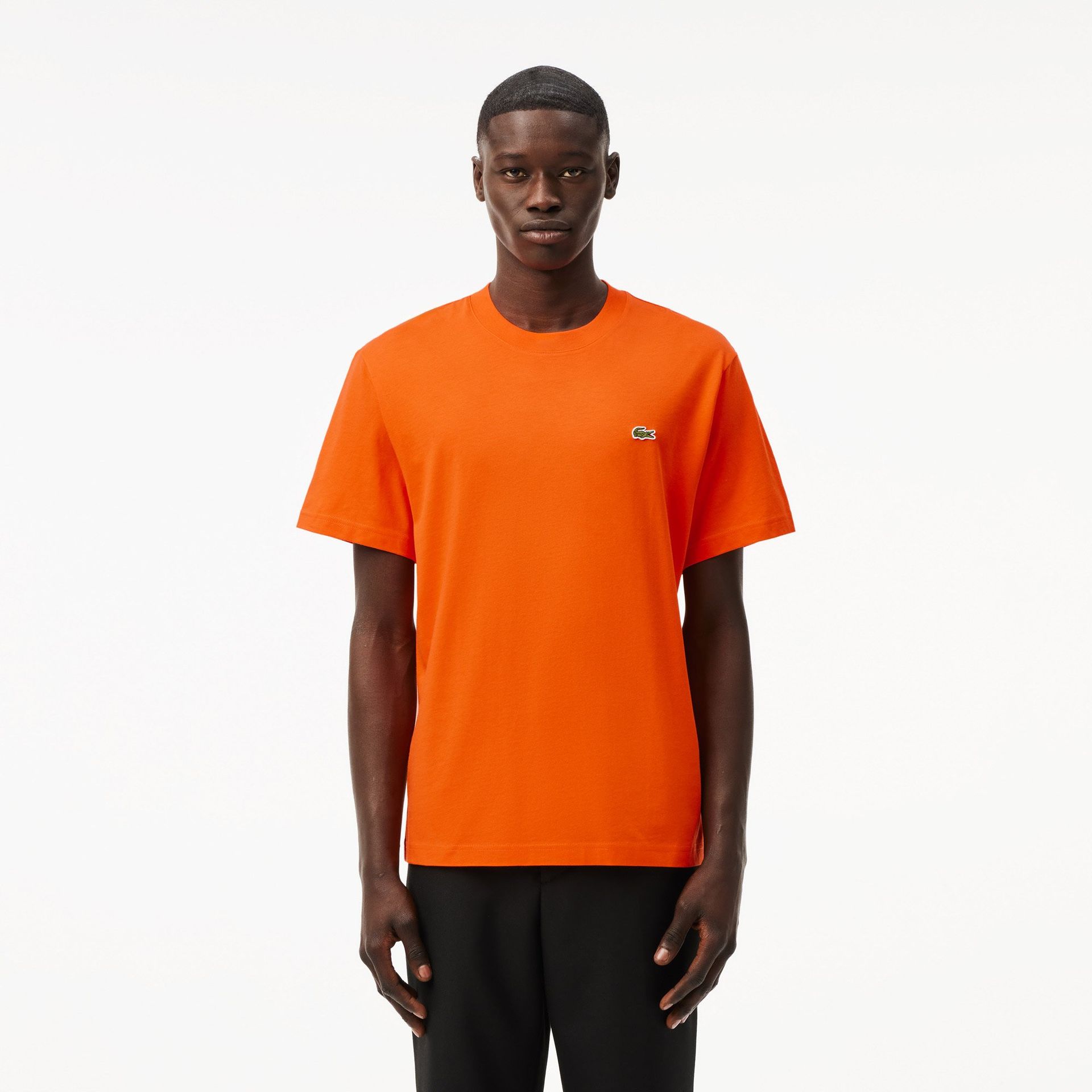 Lacoste koszulka z bawełnianego dżerseju o klasycznym kroju