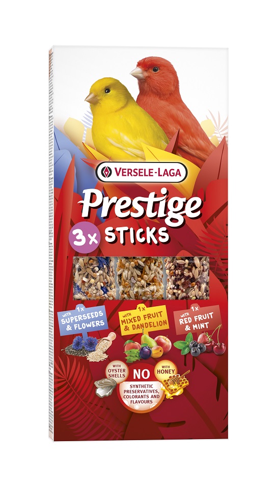 VERSELE-LAGA Prestige Sticks 3 różne kolby dla kanarków 90g