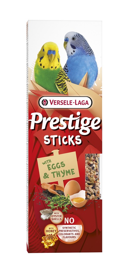 VERSELE-LAGA Prestige Sticks 2 kolby z jajkami i tymiankiem dla małych papug 60g