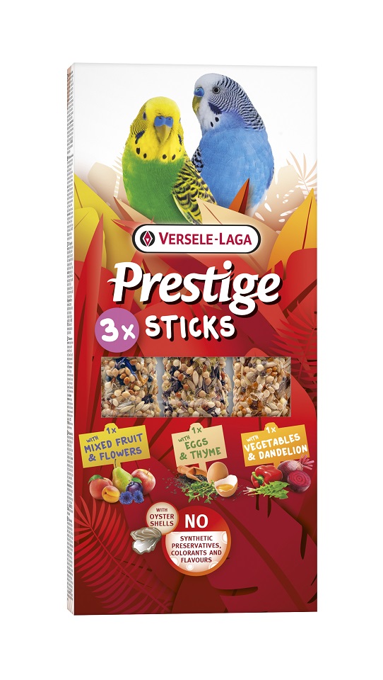VERSELE-LAGA Prestige Sticks 3 różne kolby dla małych papug 90g