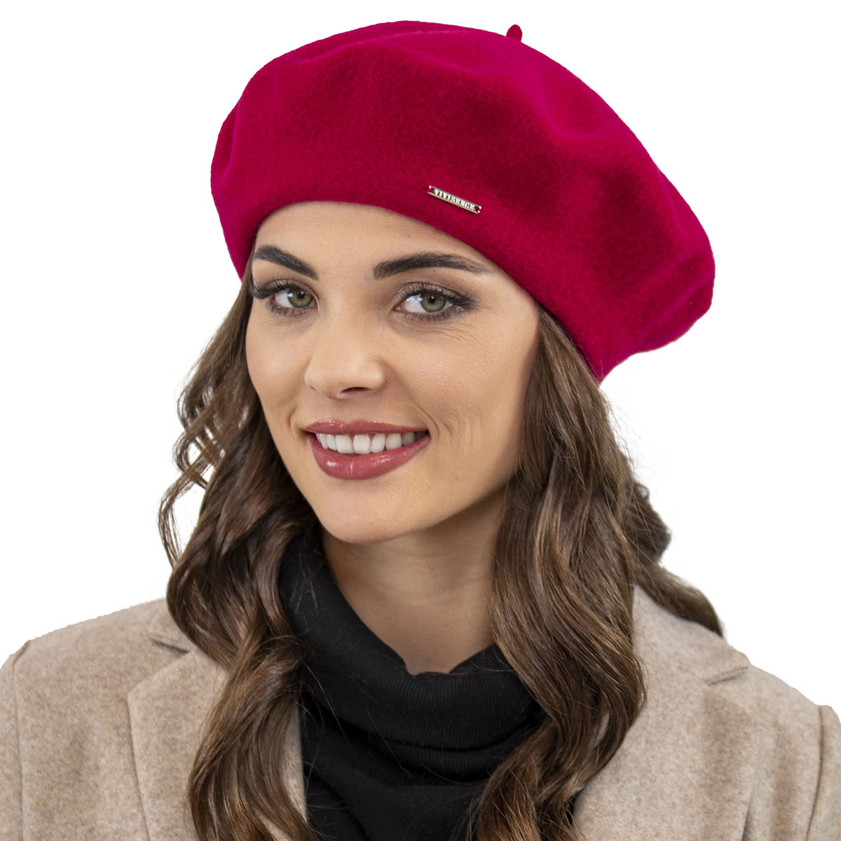 Vivisence 7073 Czerwony Uni Nakrycie Głowy Beret