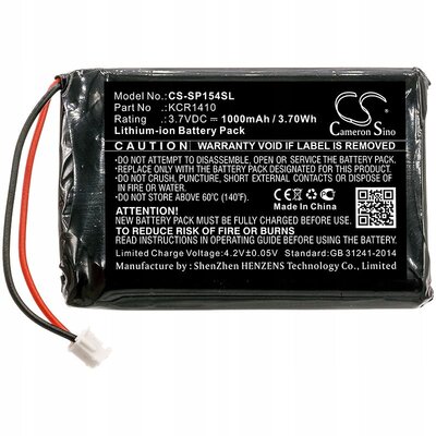 Cameron Sino Sony Playstation 4 Controller KCR1410 1900mAh 7.03Wh Li-Ion 3.7V Cameron Sino) CS-SP154SL