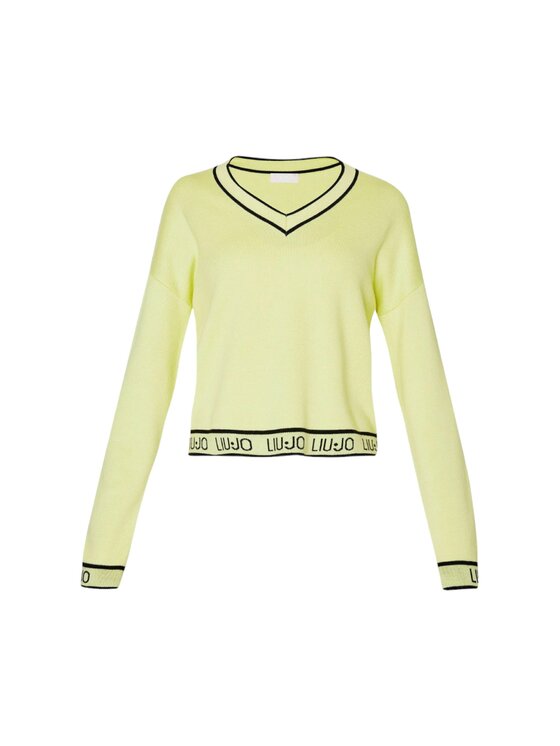 Liu Jo Sport Sweter q-roa-33031 Żółty Regular Fit