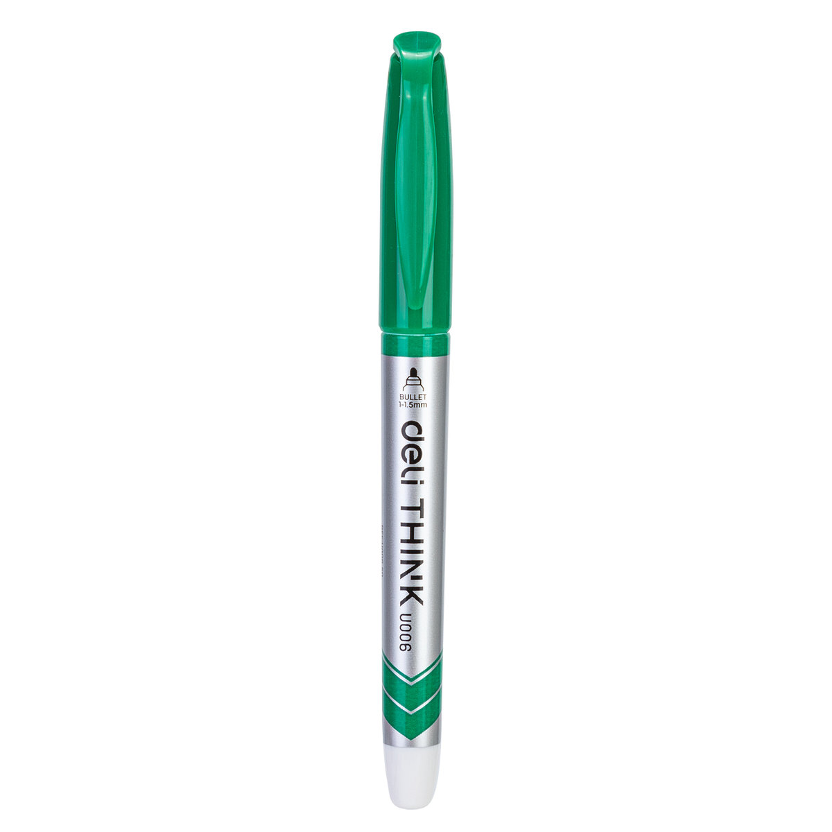 Marker suchościeralny Deli okrągły 1,2mm zielony zmywalny nietoksyczny