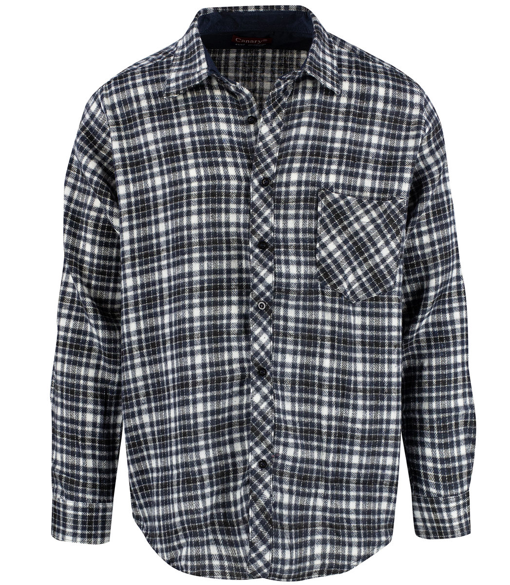 Męska koszula w kratę bawełna REGULAR FIT drobna kratka-42/43