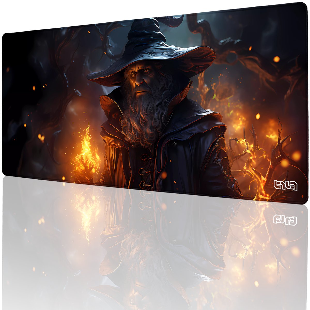 PODKŁADKA POD MYSZKĘ XXL Ognisty Mag 90x40 TILT Dla gracza Duża Gamingowa
