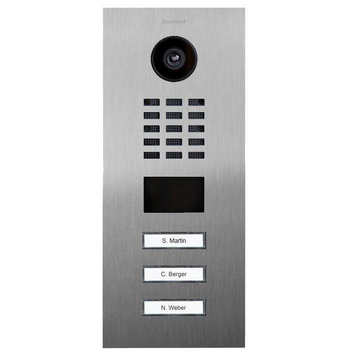 Wideodomofon IP dwuprzyciskowy DoorBird D2103V szczotkowana stal nierdzewna V2A