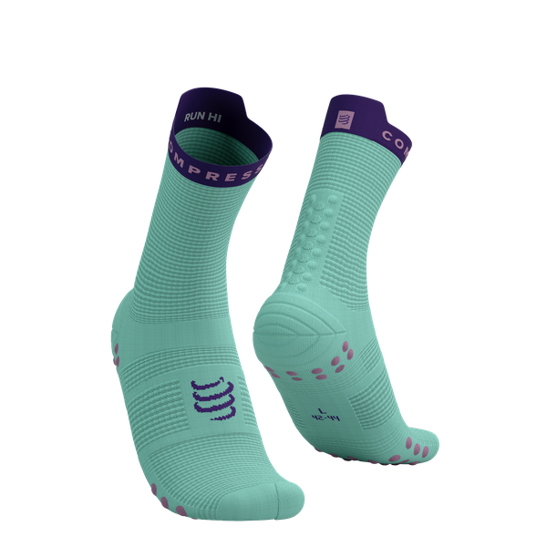 COMPRESSPORT Skarpetki do biegania wysokie PRORACING SOCKS V4 RUN HIGH shell/blue
