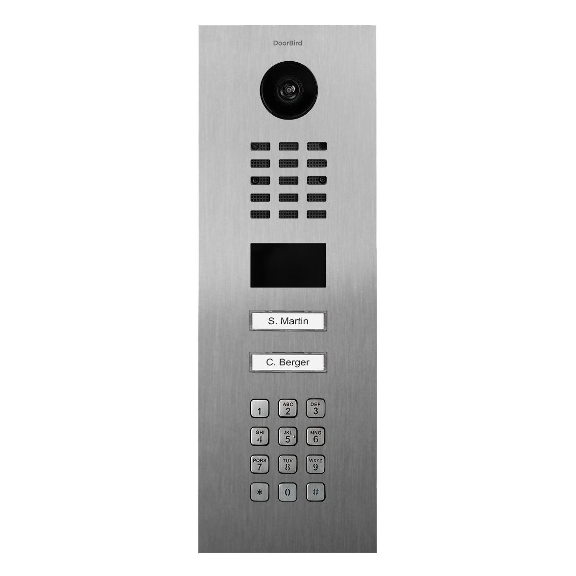 Wideodomofon IP dwuprzyciskowy DoorBird D2102KV szczotkowana stal nierdzewna V2A