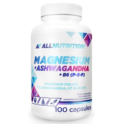 Allnutrition Allnutrition Magnesium + Ashwagandha + B6 (P-5-P) 100 Kapsułek