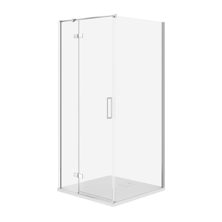 Kabina Prysznicowa Cersanit Jota 90X90X195 kwadratowa lewa transparentny brodzik Tako Slim 4 cm Biały  S601-167