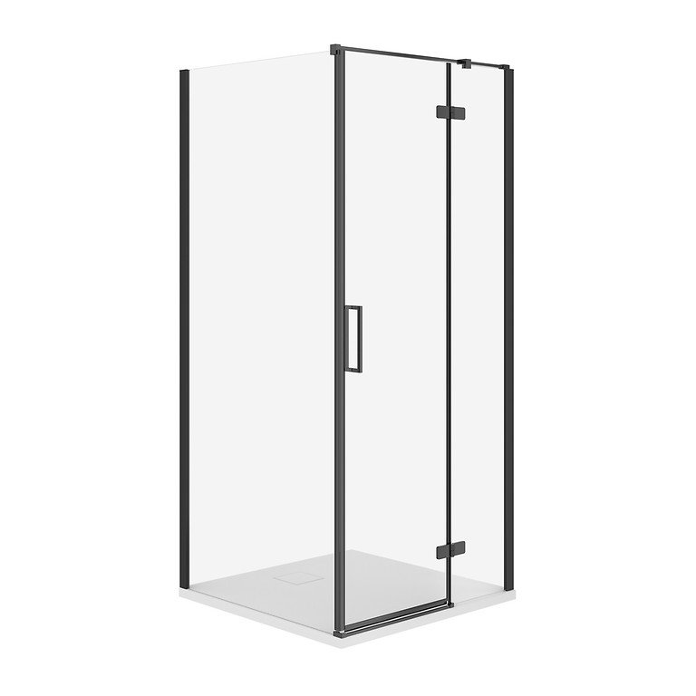 Kabina Prysznicowa Cersanit Jota 90X90X195 kwadratowa prawa transparentny brodzik Tako Slim 4 cm Biały  S601-170