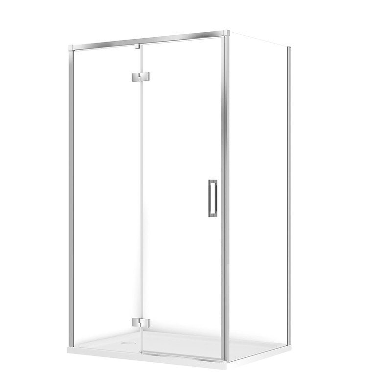 Kabina Prysznicowa Cersanit Larga 90X120X195 prostokątna lewa transparentny brodzik Tako 4 cm Biały S601-333