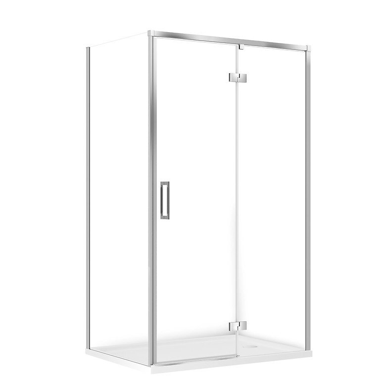 Kabina Prysznicowa Cersanit Larga 90X120X195 prostokątna prawa transparentny brodzik Tako 4 cm Biały S601-334