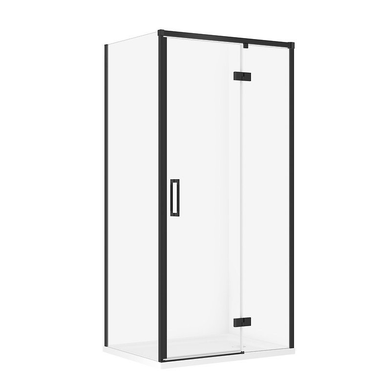 Kabina Prysznicowa Cersanit Larga 80X100X195 prostokątna prawa transparentny brodzik Tako 4 cm Biały S601-340