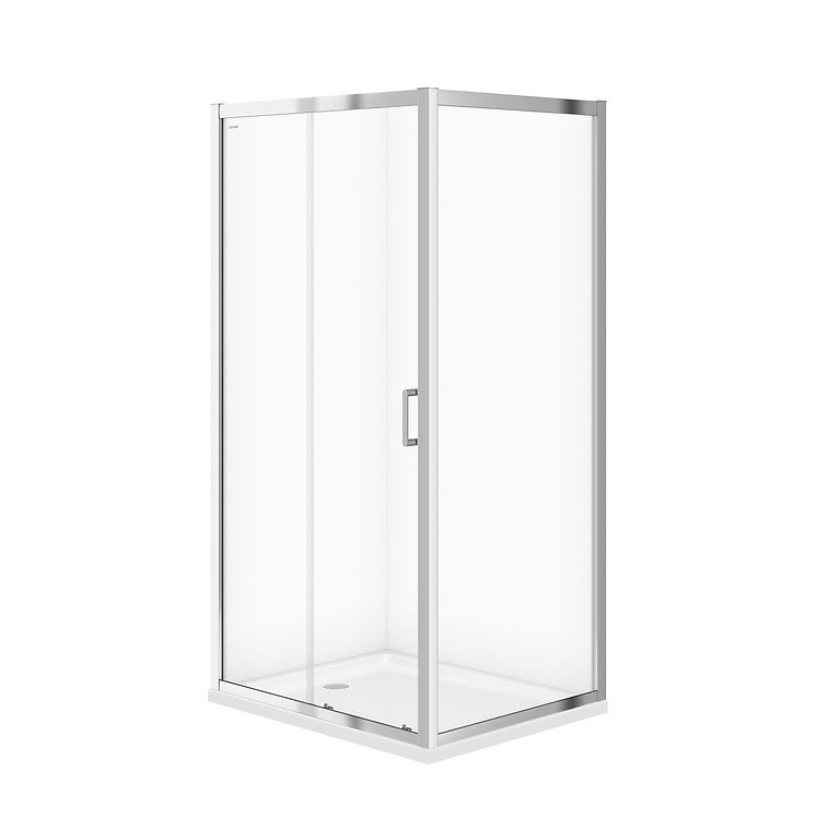 Kabina Prysznicowa Cersanit Arteco 80X100X190 prostokątna lewa transparentny brodzik Tako 4 cm Biały S601-358