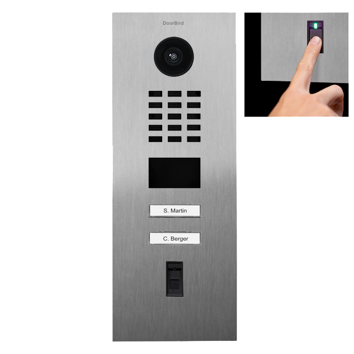 Wideodomofon IP DoorBird D2102FV FINGERPRINT 50 szczotkowana stal nierdzewna V2A