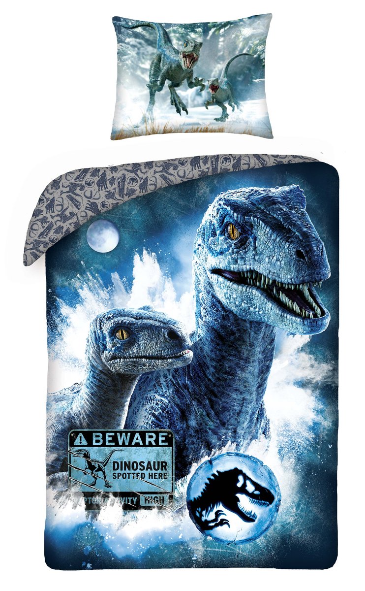 Pościel bawełniana Jurassic World Dominion JW-9107BL