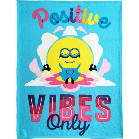 Koc kocyk polarowy 130x170 Minionki pled dziecięcy Kids Halantex