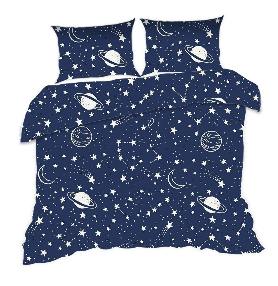 Pościel 160x200 gwiazdozbiór granatowa planety Kids