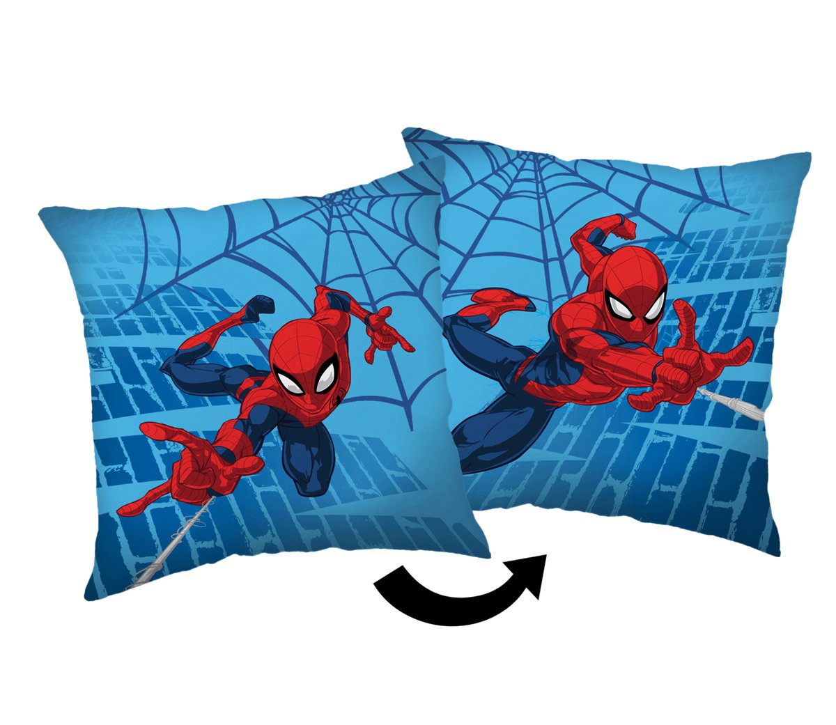 Poduszka dziecięca 40x40 Spider-Man niebieska