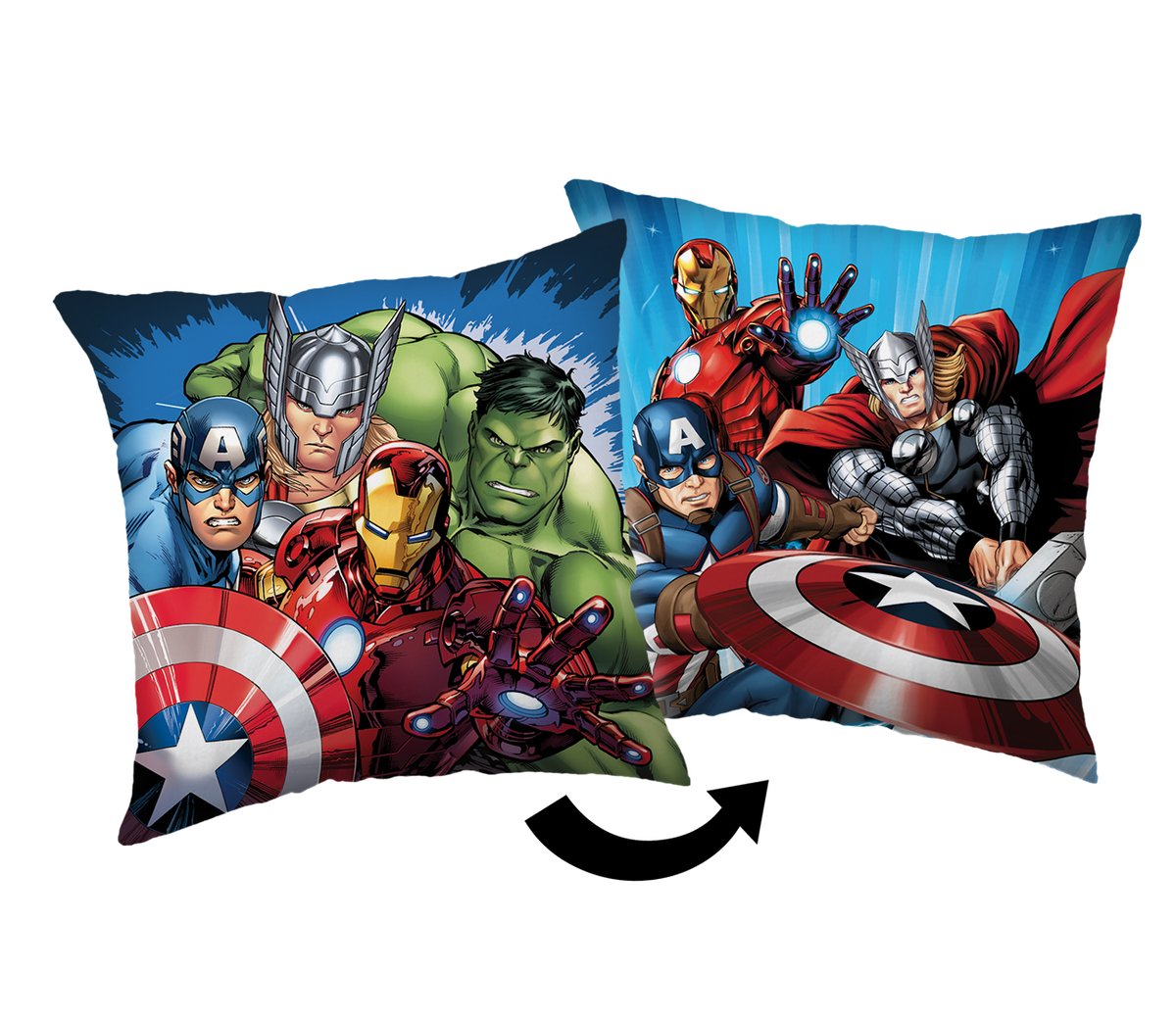 Poduszka dziecięca 40x40 Avengers kolorowa