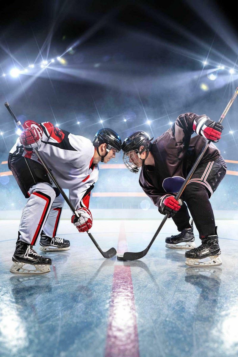 Koc polarowy 100x150 hokejowy Hockey niebieski