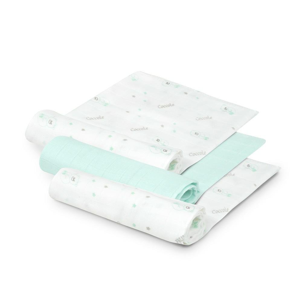 Komplet pieluch Bamboo 3 szt 55x70 Miś miętowy