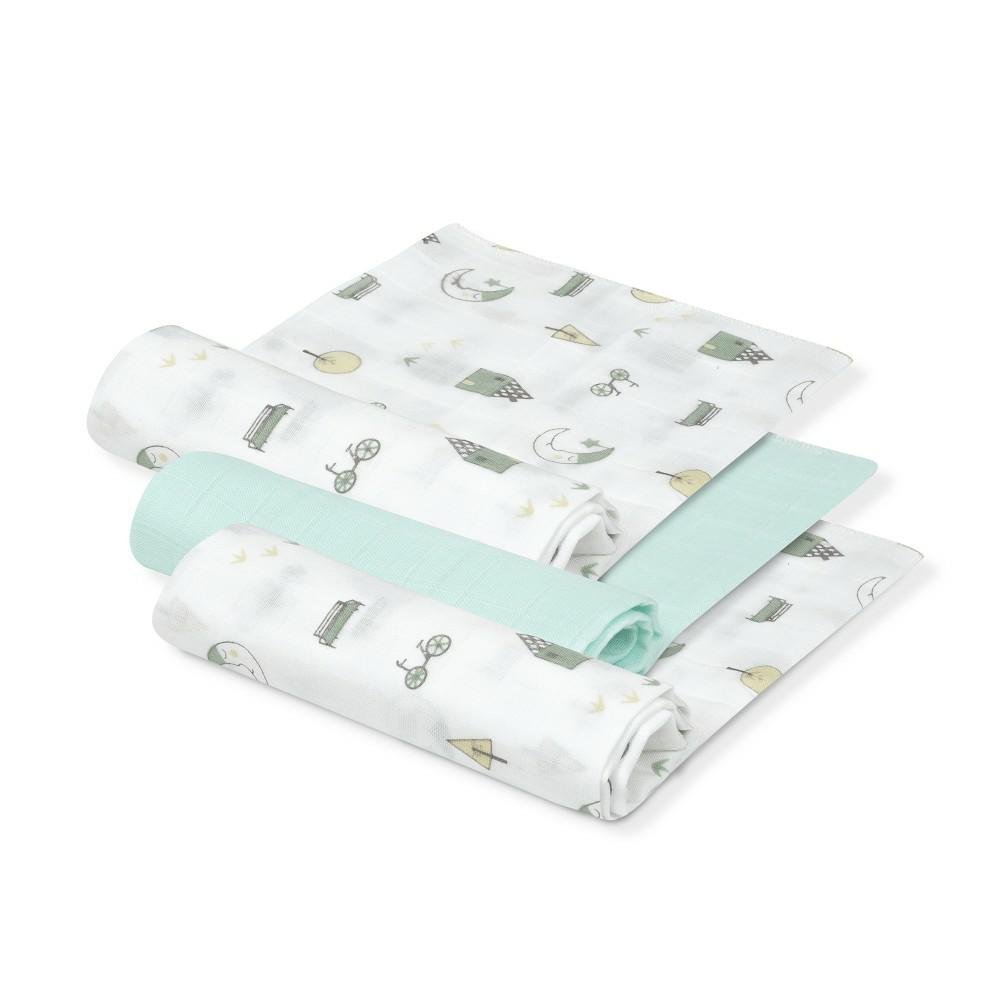 Komplet pieluch Bamboo 3 szt 55x70 zielony miętowy