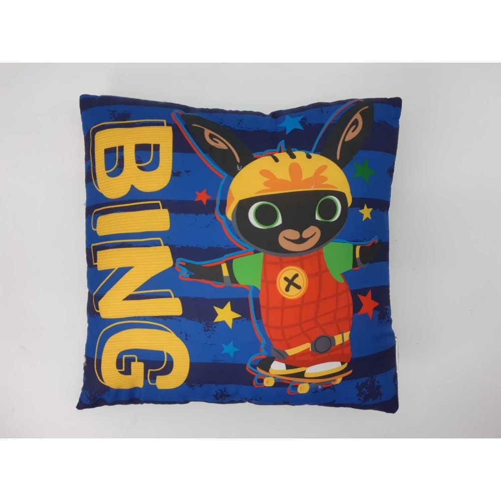 Poduszka dziecięca 40x40 Królik Bing niebieska