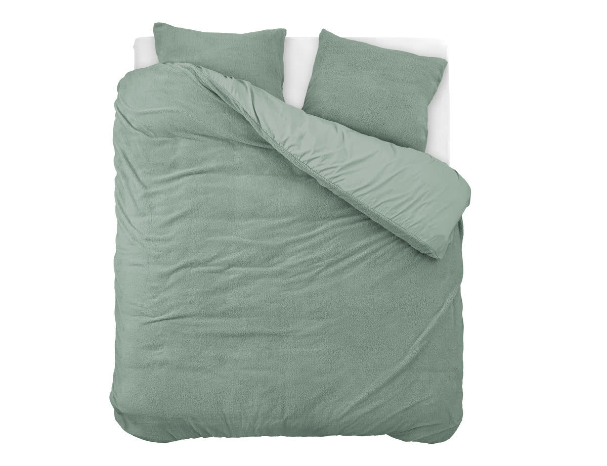 240x200/220 TEDDY ciemny zielony  mikrofibra kpl poscieli