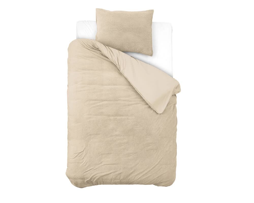 140x220 TEDDY brąz  kpl pościeli tkanina Teddy