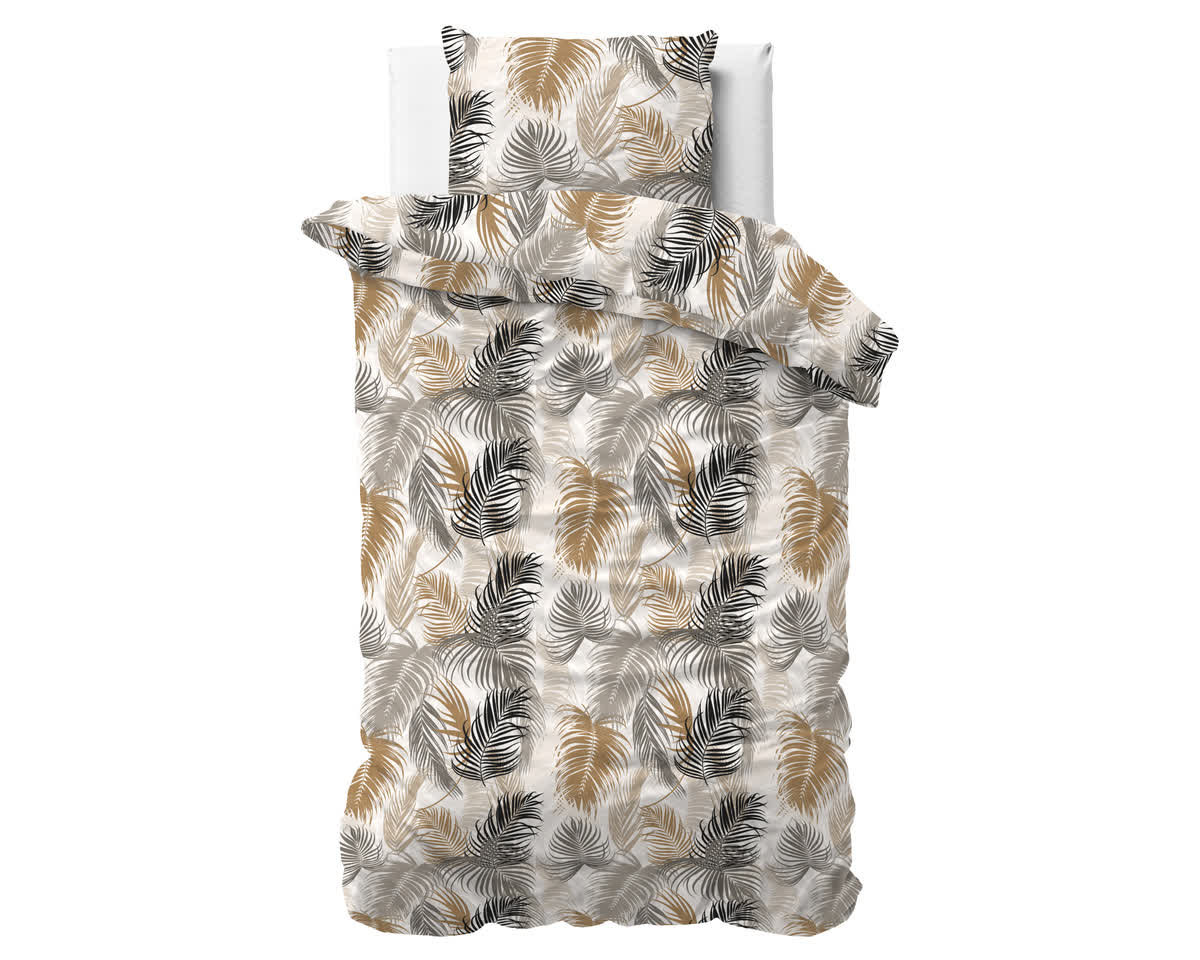 140x200/220 FEATHER DISTRICT piaskowy  kpl pościeli mix