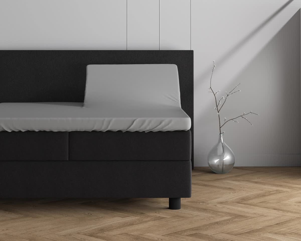 160x200/220 Jersey 220 gr. prześcieradlo na dzielony materac nawierzchniowy szare