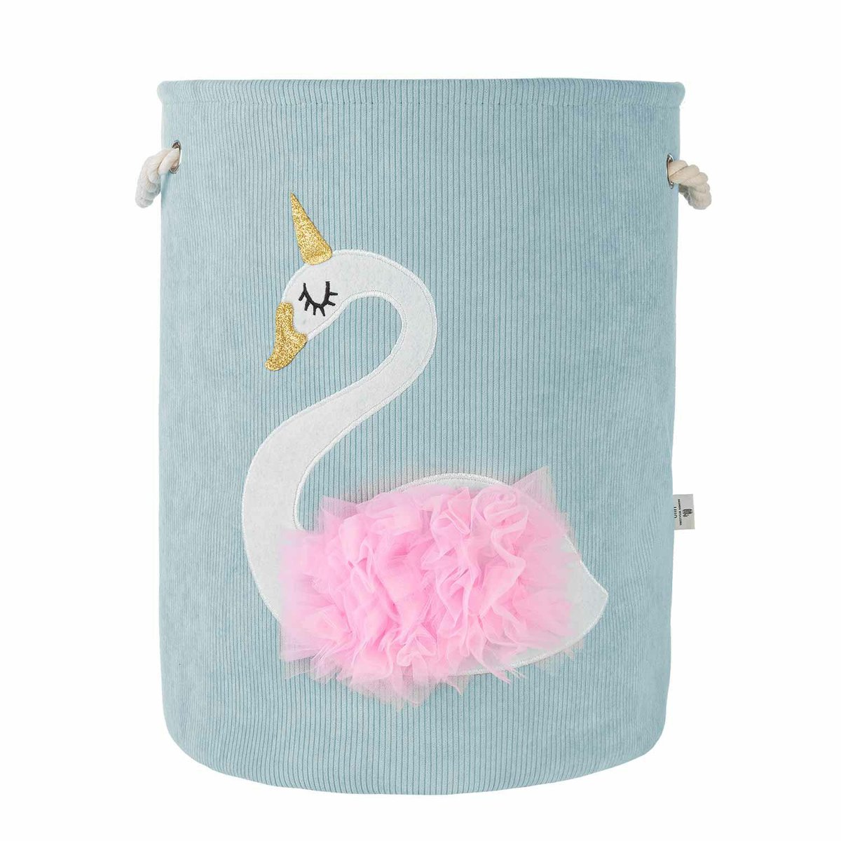 Kosz dziecięcy na zabawki 40x50 Łabędź niebieski