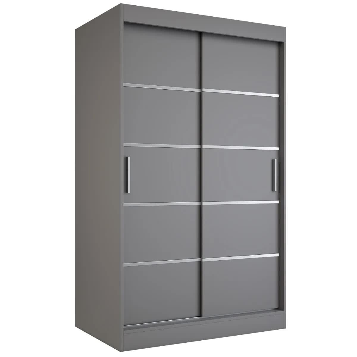 Szafa przesuwna MODUO COMFORT 120 antracyt z listwami