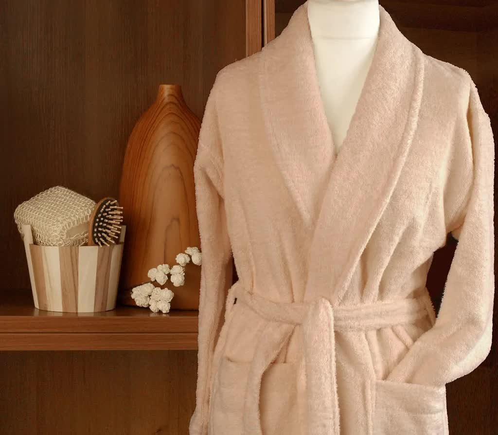 Szlafrok bawełniany CORTINA Frotex L beżowy